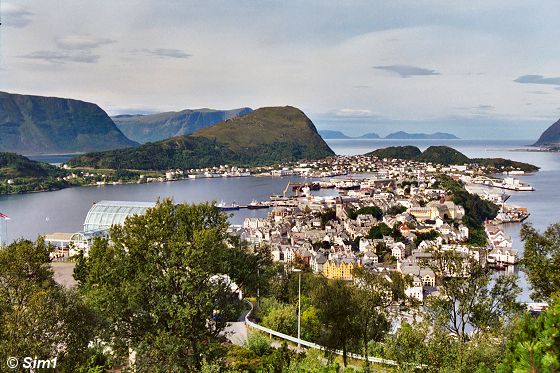  View over lesund from Aksla mountain