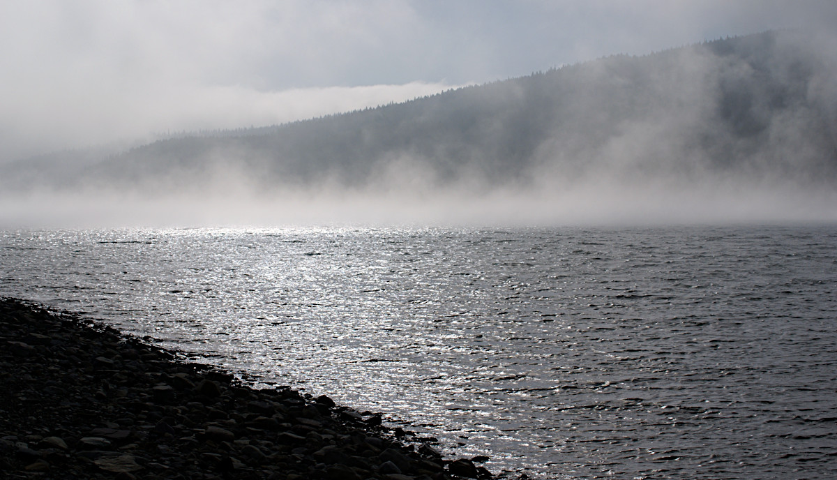 Mist over Lake Sherburne, Glacier National Park