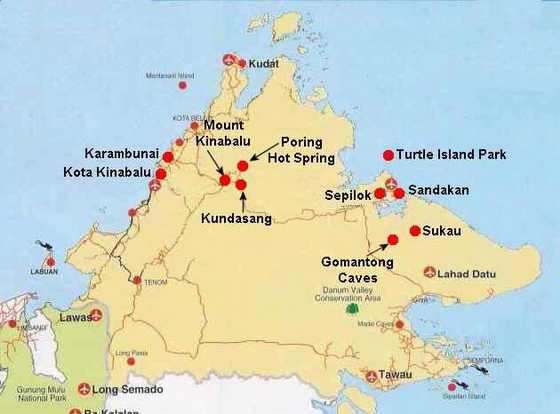 Sabah Map Borneo