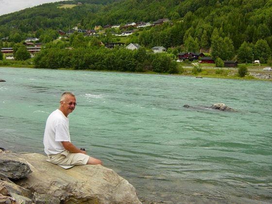 Enjoying the view over the river