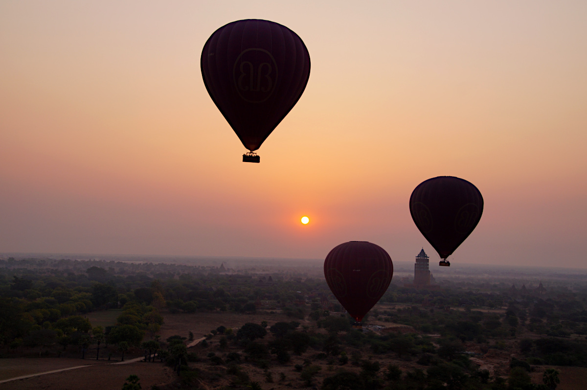 Ballooning over Bagan