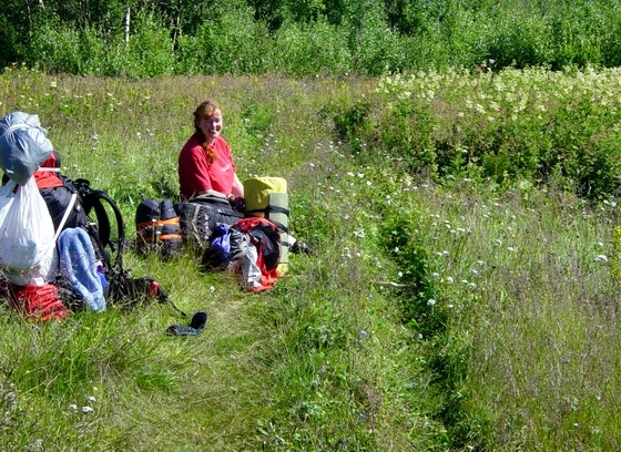 Sitting in the grass