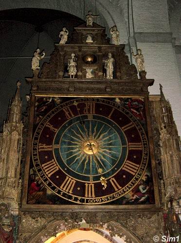 The astronomical clock in the cathedral