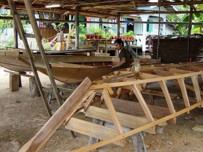  The boat builder at work