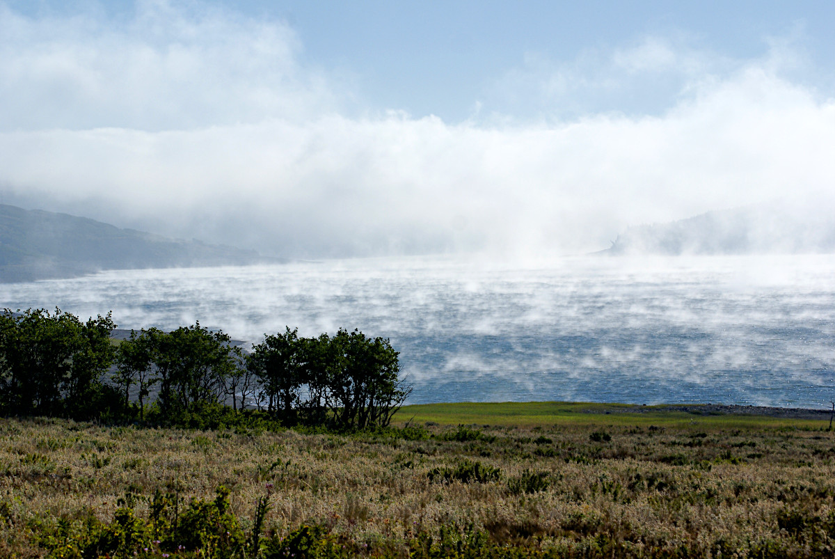 Mist over Lake Sherburne, Glacier National Park
