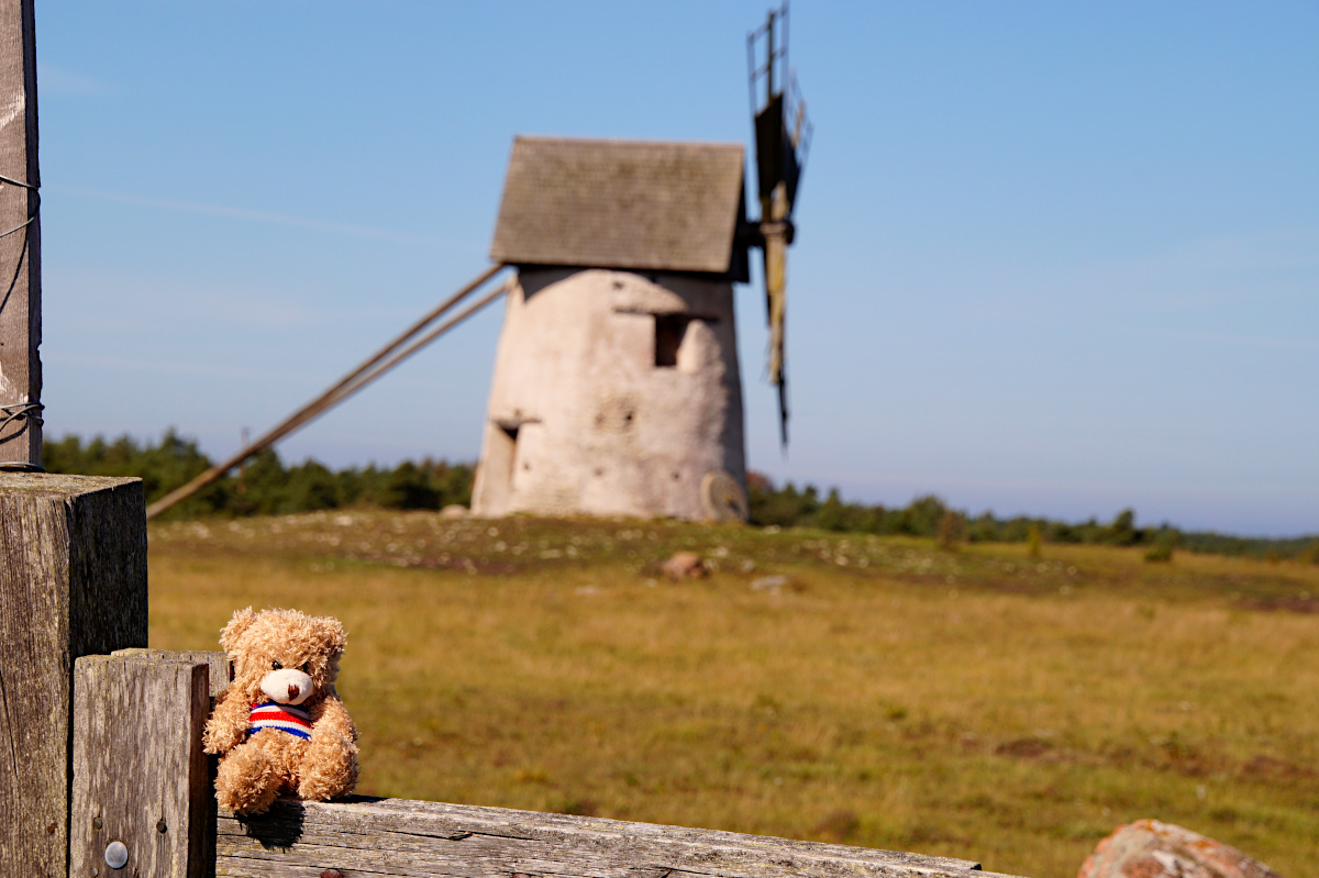 Three windmills at Hundlauser on Gotland