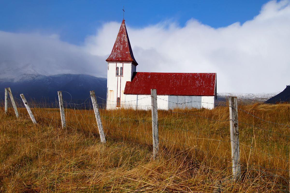 The rustic church in Hellnar