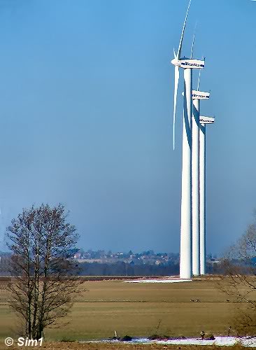 Wind turbines at Rök