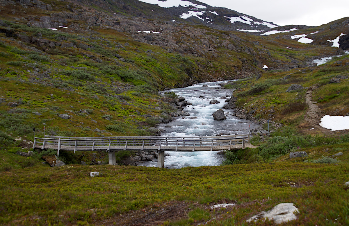 Bridge to the winter trail, Katterjåkk