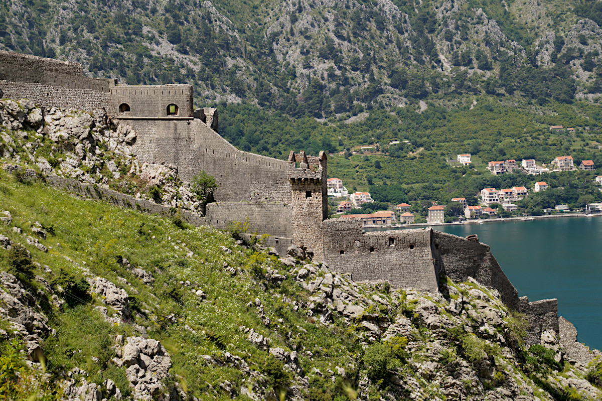 view over the fortifications, Kotor