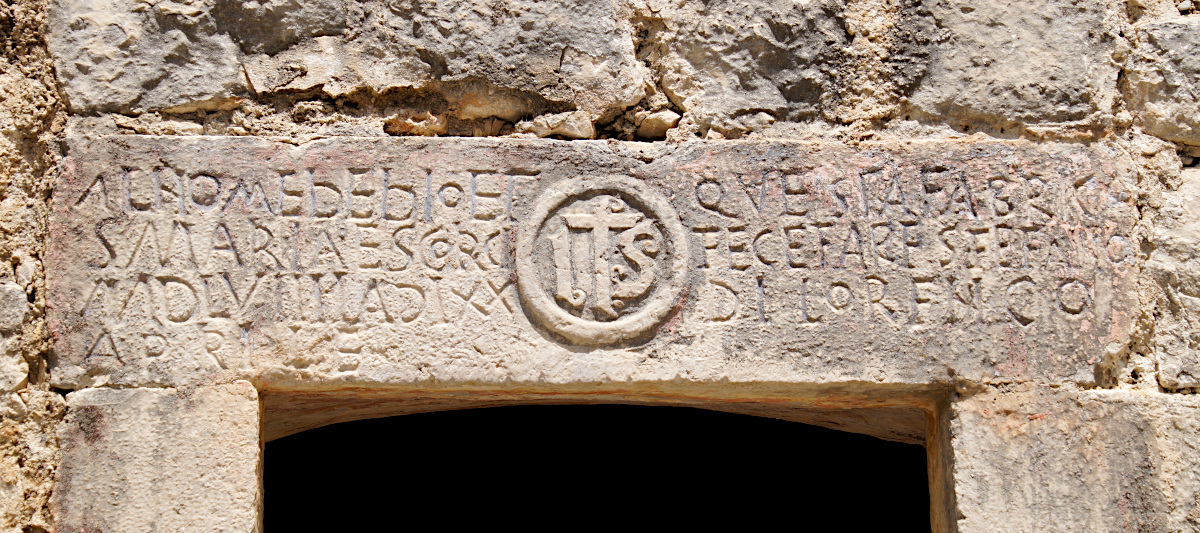 The inscrption above the door, church Saint John, Špiljari