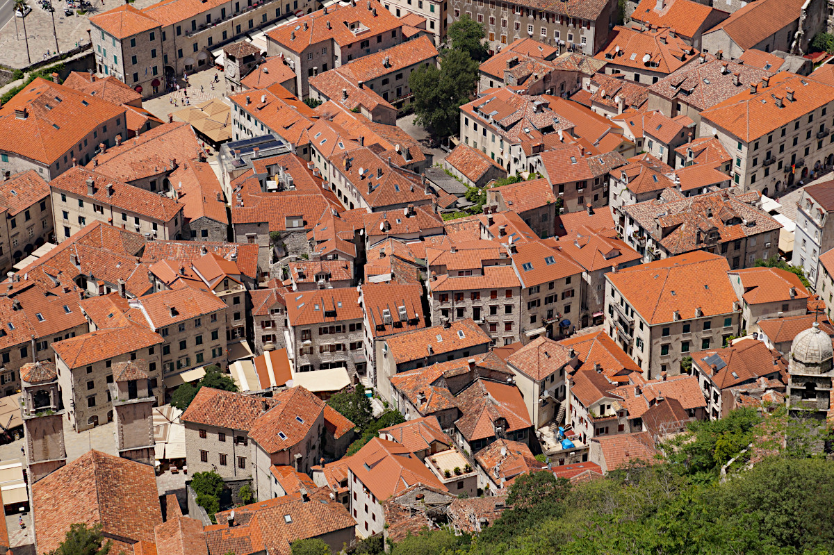 View over the old town of Kotor