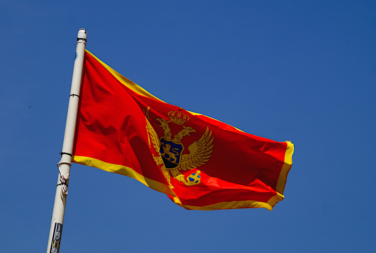 The flag of Montenegro