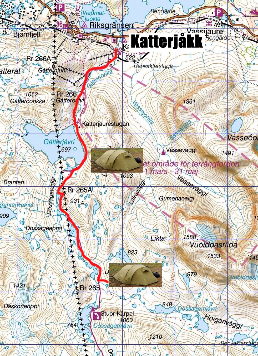 Map Hiking Katterjåkk