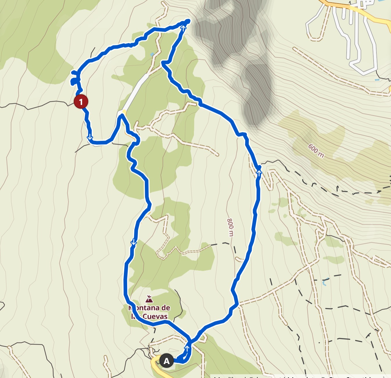 Map El Hierro hike