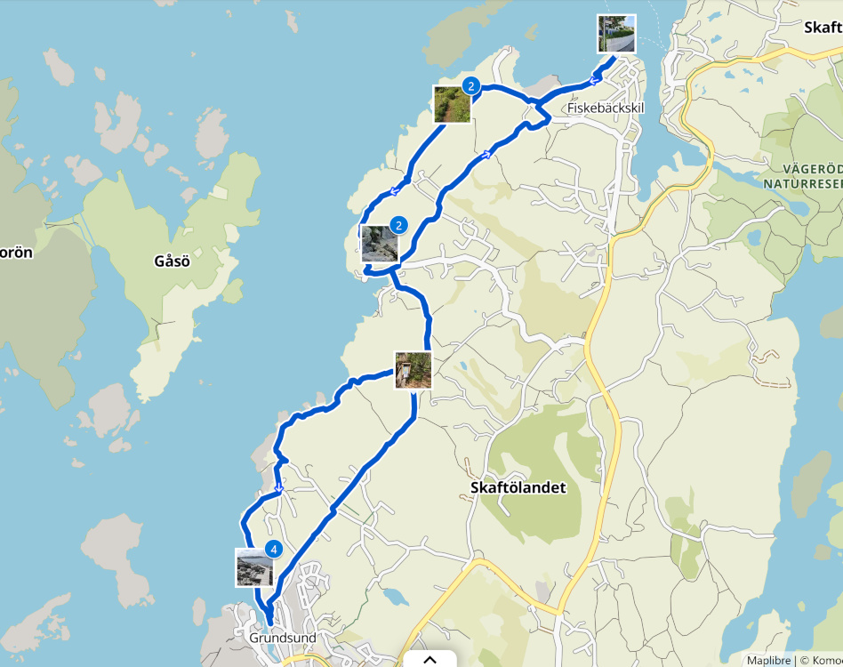 Map Skaftö hike