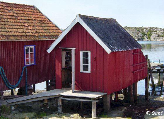 Little boat houses in Stocken