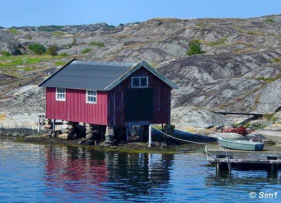 Red boathouse