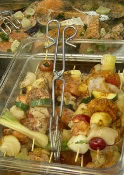 Fish skewers at 'Orust Fisk'