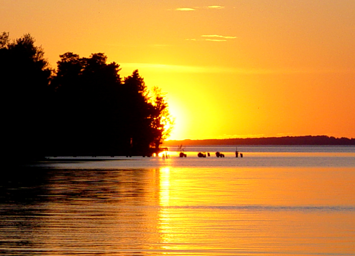 sunset over Lake Mälaren