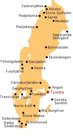 Map of Swedens National Parks