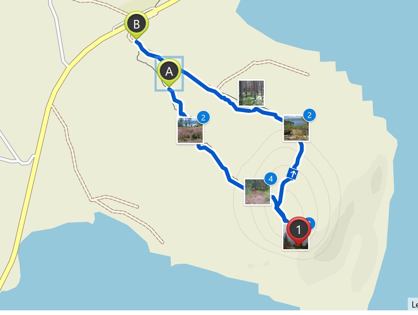 Map Fäberget hike