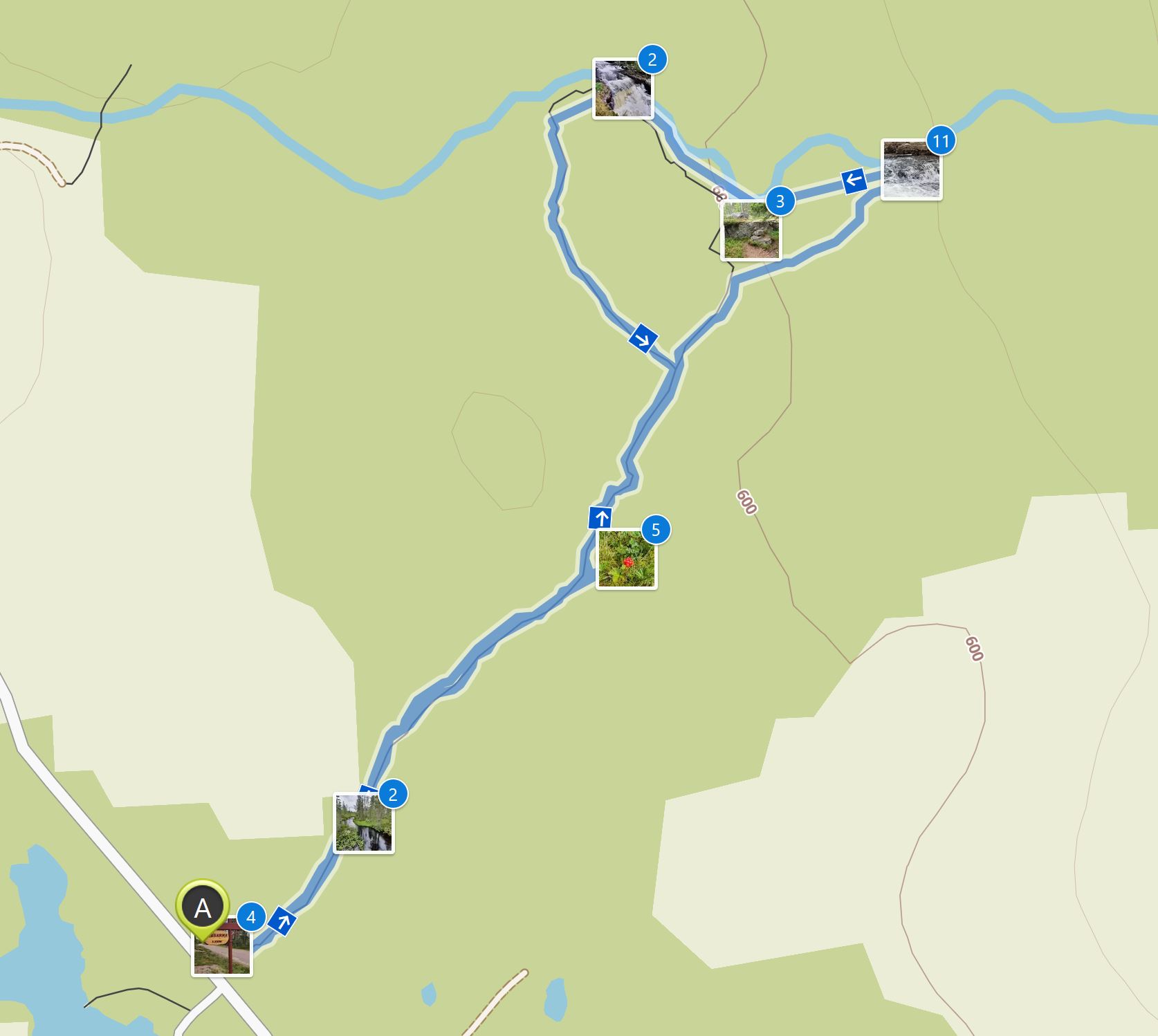 Map Fulufallen hike