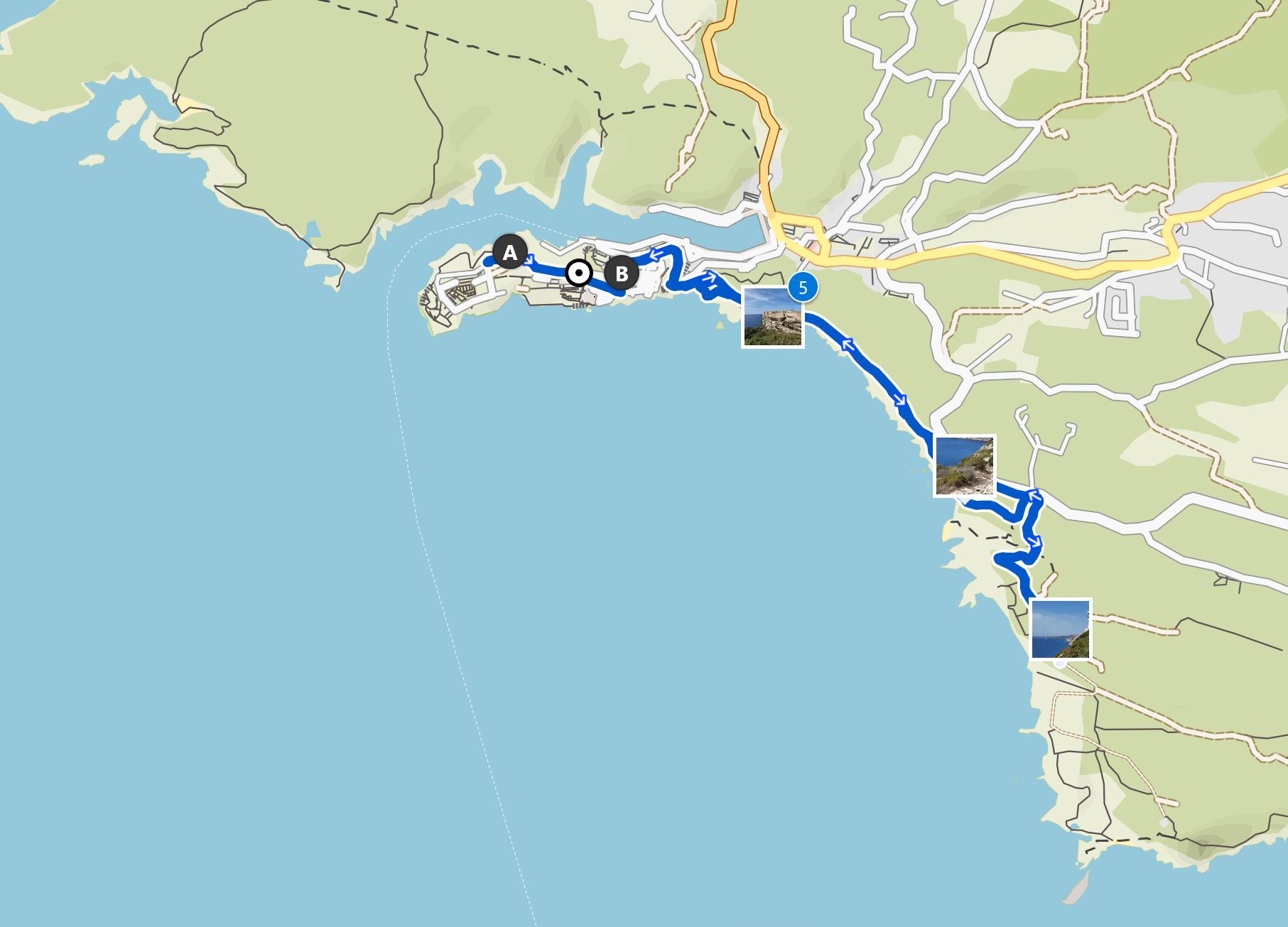 Map Bonifacio hike