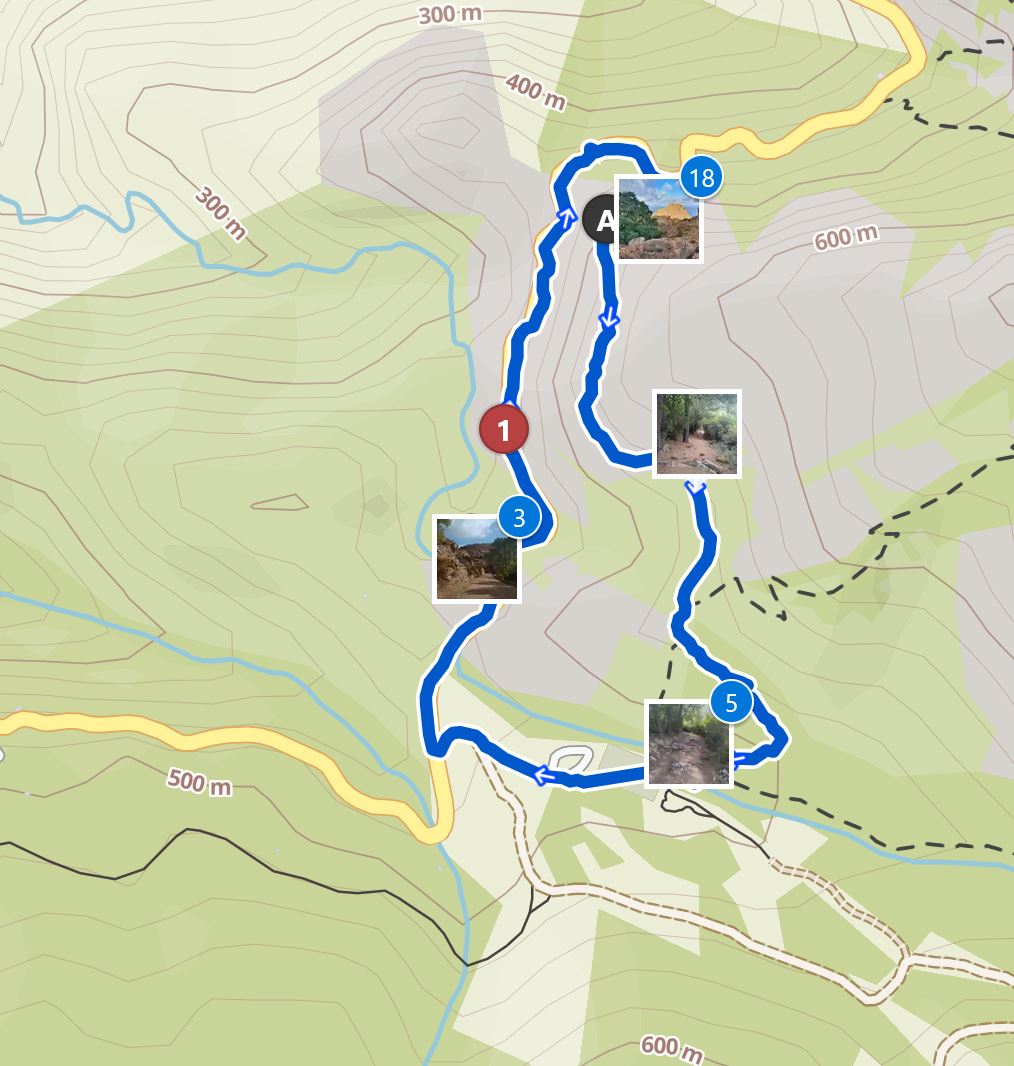 Map Calanche di Piana hike