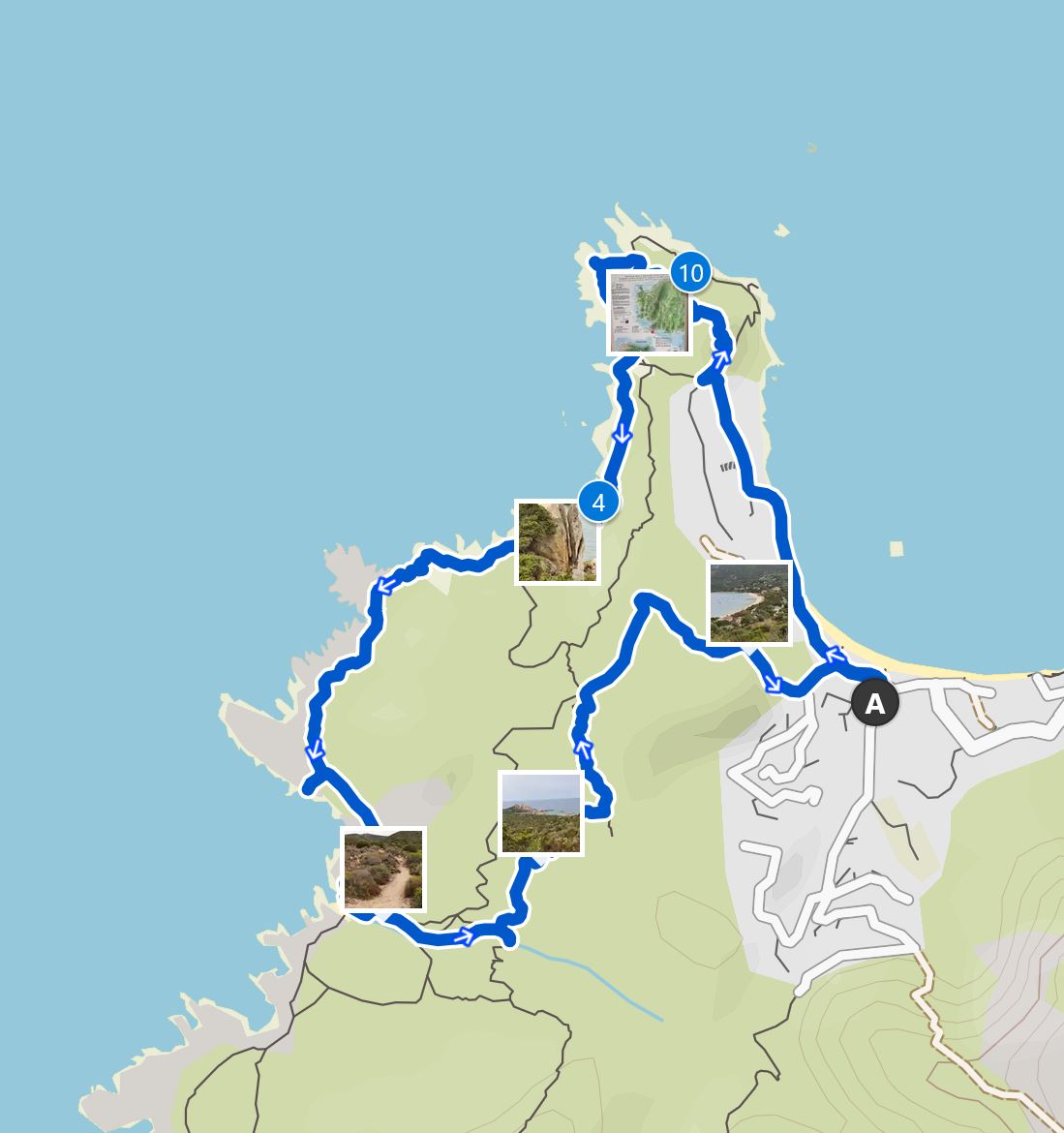 Map Campomoro hike