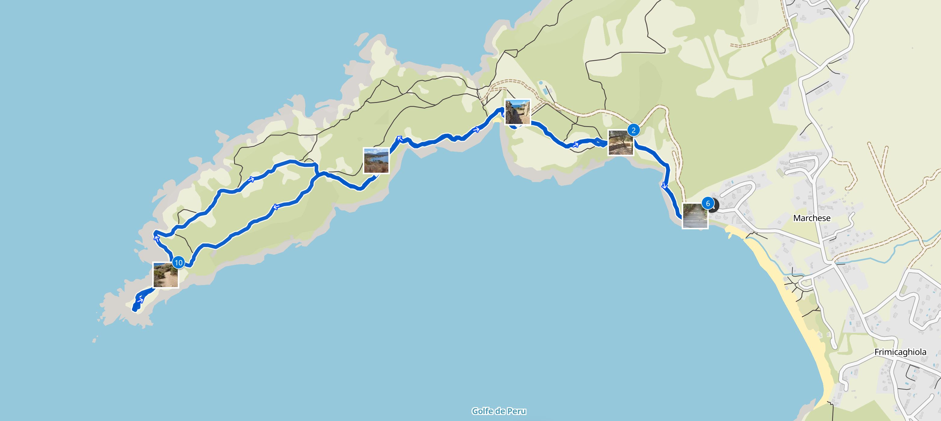 Map  Cargèse hike