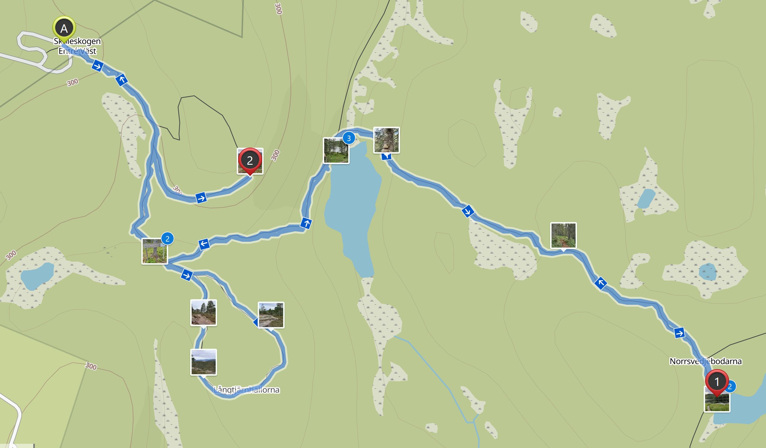 Map Skuleskogen hike
